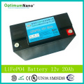 Baterias de fosfato de ferro de lítio 12V 20ah Golf Trolley Motor Battery